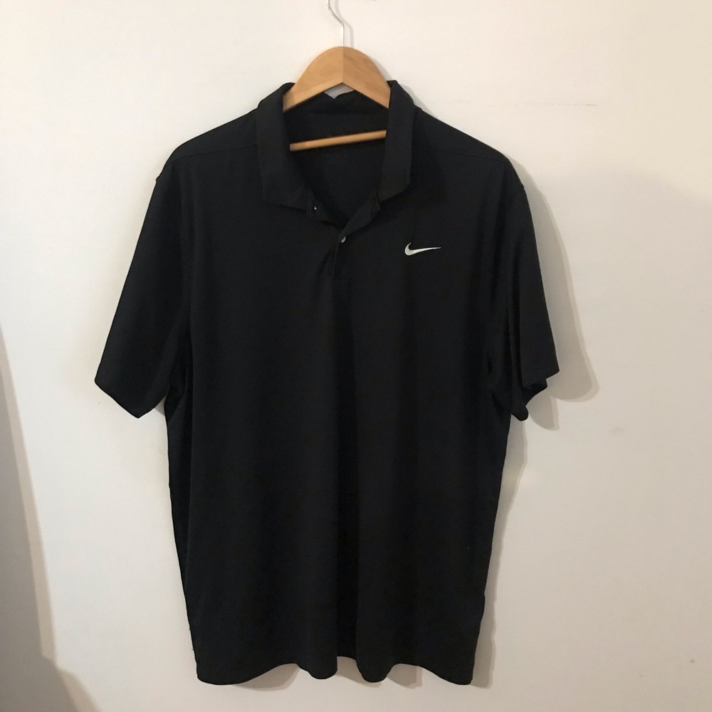 Nike Black Dri Fit Short Sleeve Polo